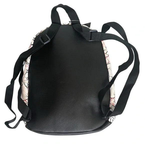 Disney Minni Mouse White Pink and Black Patterned Mini Backpack New With Tags - Picture 2 of 4